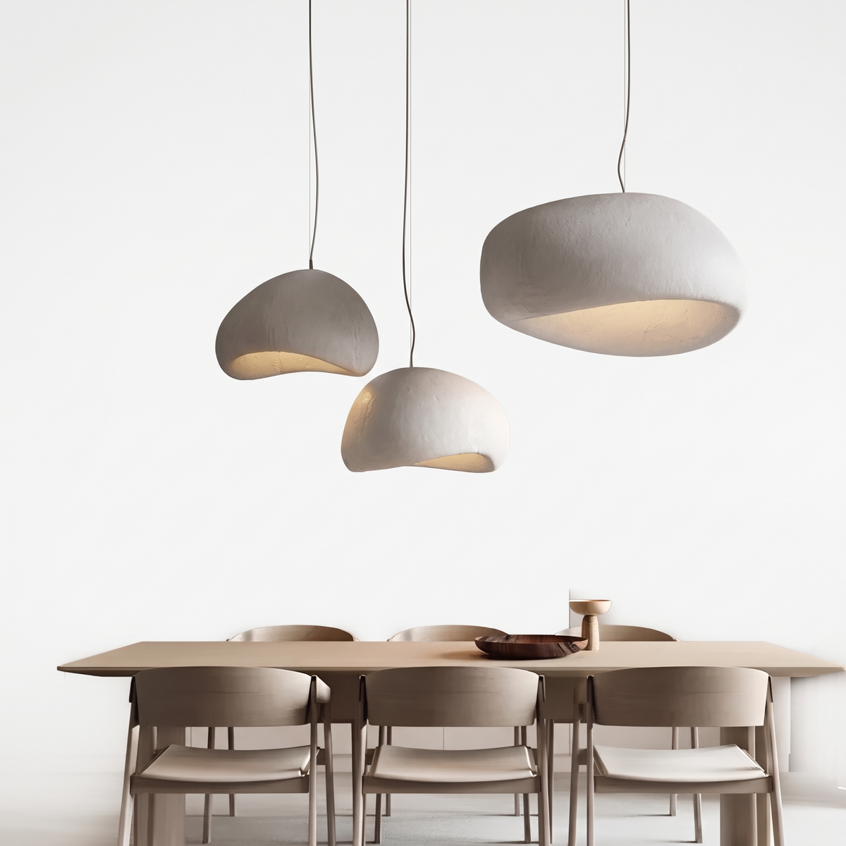 Zenora sculptural chandelier on white
