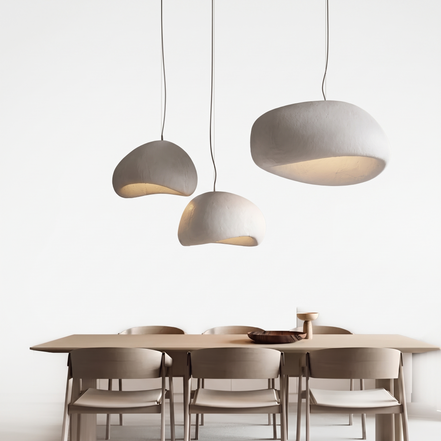 Zenora sculptural chandelier on white