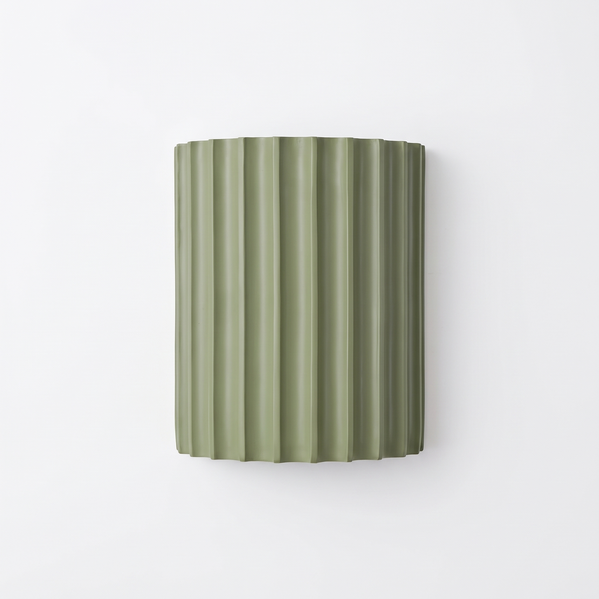 Ridgeline resin wall sconce on white