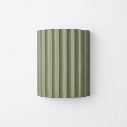 Ridgeline resin wall sconce on white