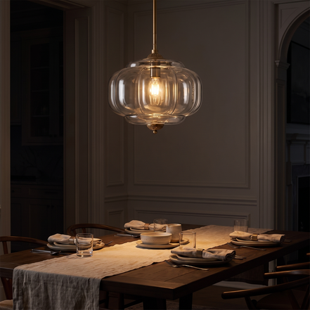 Solenne Scalloped Milk Glass Semi Flush Mount