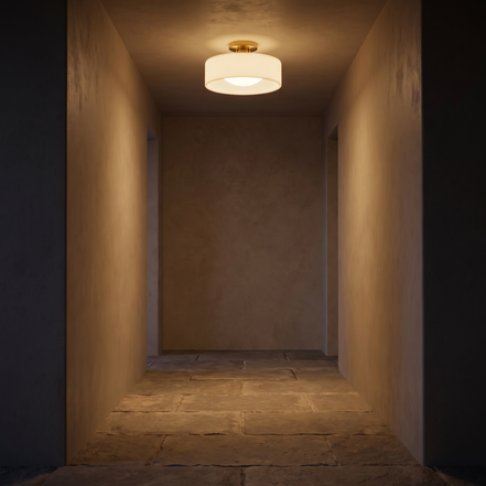 Verano Opal Glass Flush Mount