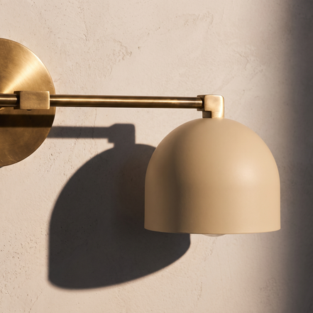 Caldera Brass Dome Vanity Light
