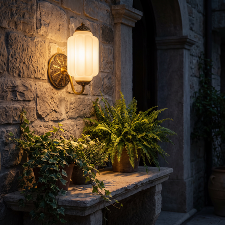 Lisette Milk Glass Sconce