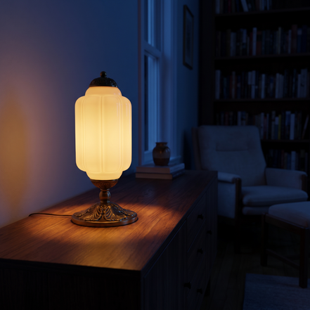Solenne Ribbed Glass Table Lamp