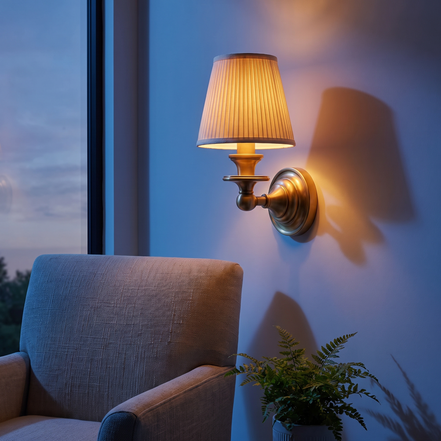 Auberly Fabric Drum Sconce
