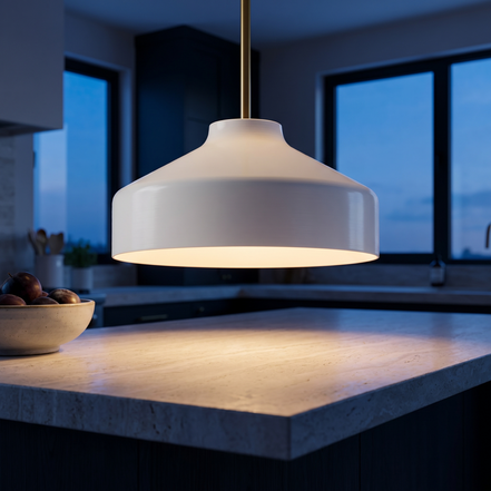 Maren metal pendant light over a kitchen counter