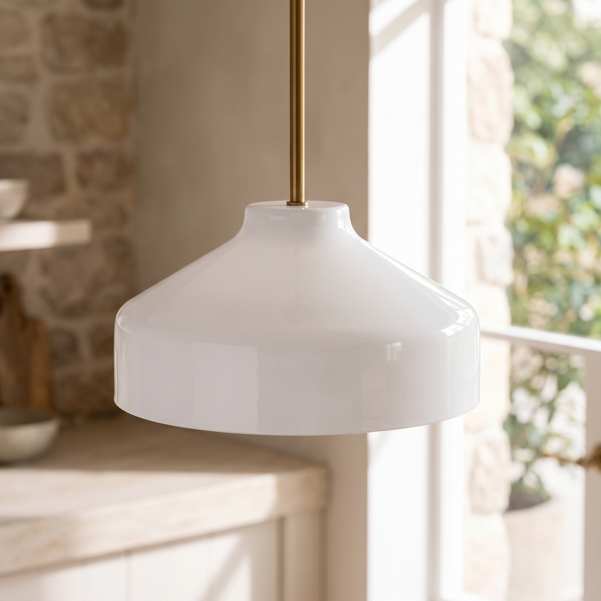 Maren metal pendant light in daylight