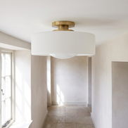 Verano opal glass flush mount ceiling light in daylight