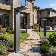 Vantis solar post light in daylight